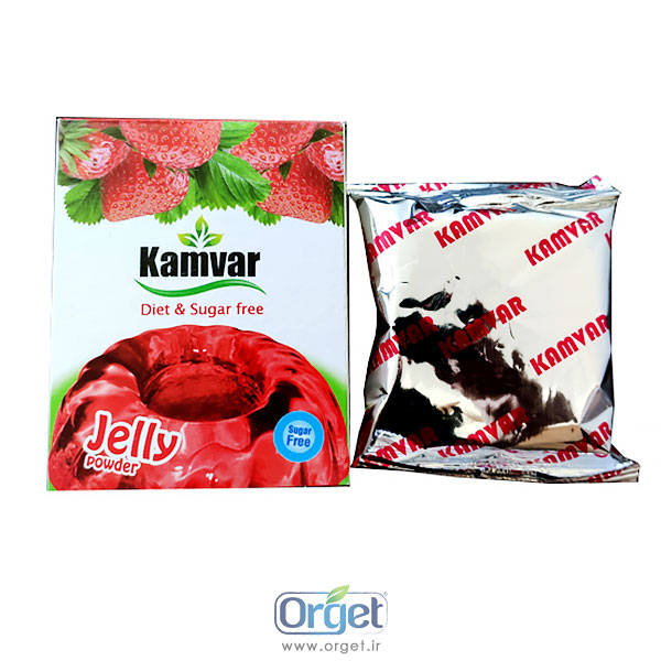 پودر ژله توت فرنگی کامور