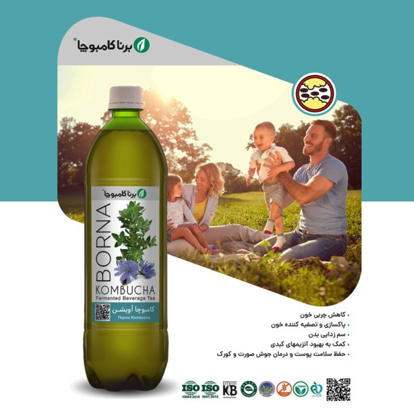 کامبوچا آویشن یک لیتری برنا کامبوچا آویشن یک لیتری برنا