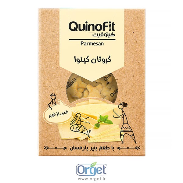 کروتان کینوا با طعم پنیر پارمزان کینو فیت کروتان کینوا با طعم پنیر پارمزان کینو فیت