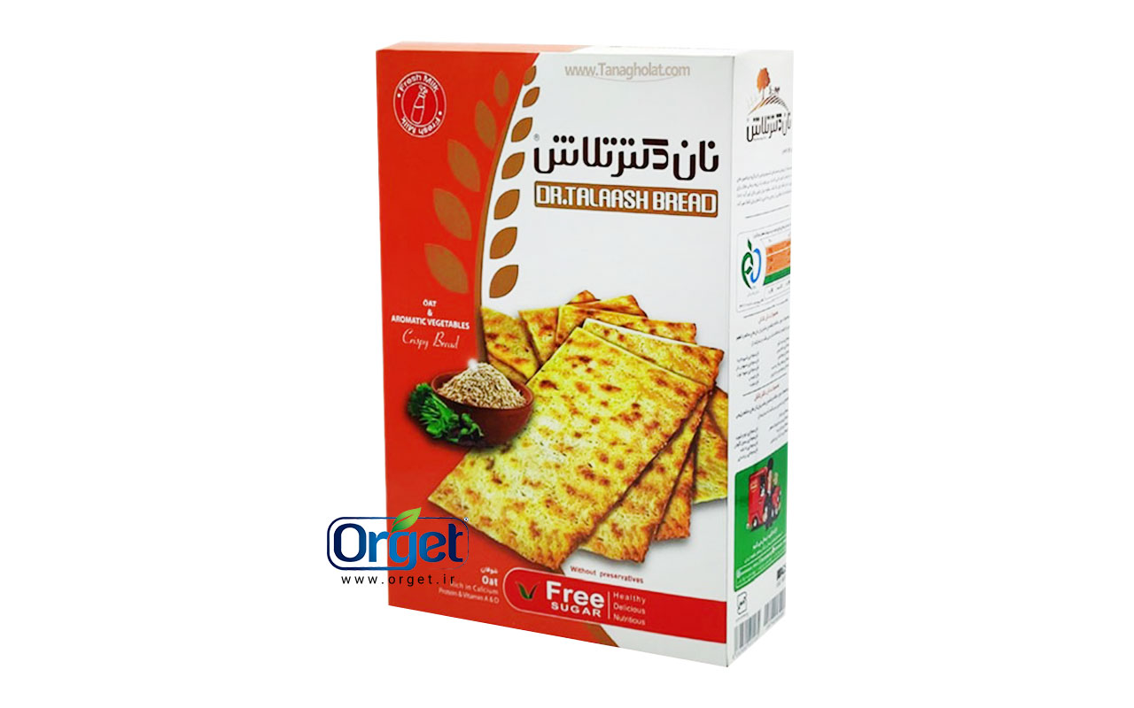 نان خشک آرد جو دو سر با سبزیجات دکتر تلاش
