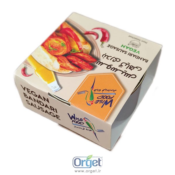 کنسرو سوسیس بندری گیاهی وایز فود
