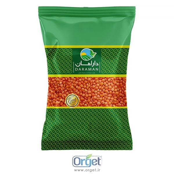 دال عدس قرمز 900 گرمی دارامان