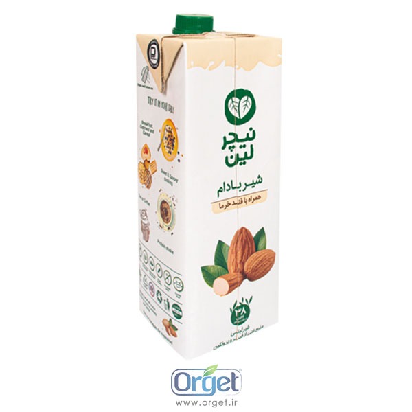 شیر بادام با قند خرما یک لیتری نیچر لین شیر بادام با قند خرما یک لیتری نیچر لین