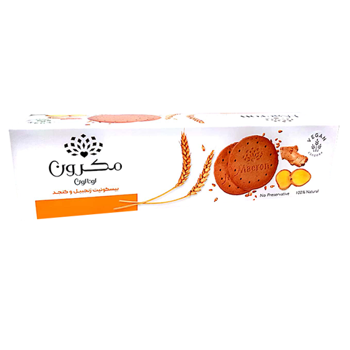 بیسکوئیت زنجبیل مکرون 