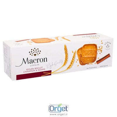 بیسکوئیت با طعم دارچین مکرون